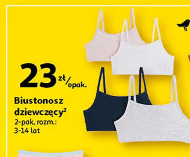 Biustonosz dziewcz臋cy 3-14 lat Auchan inextenso promocja