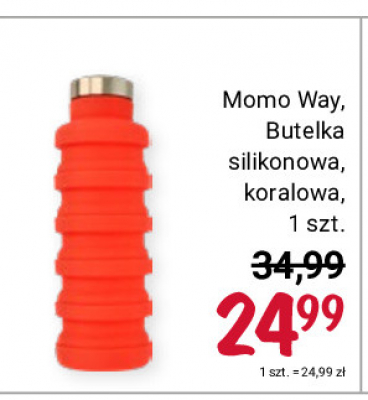 Butelka silikonowa koralowa Momo way promocja
