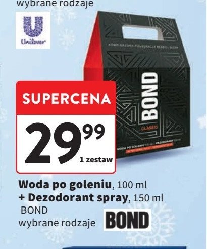 Woda toaletowa + dezodorant Bond classic promocja