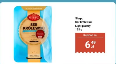 Ser Królewski Light plastry promocja w Biedronka