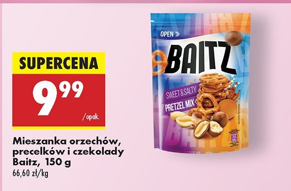 Mieszanka orzechów, precelków i czekolady Baitz promocja w Biedronka