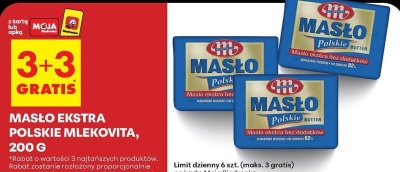 Masło ekstra polskie 3+3 GRATIS promocja w Biedronka