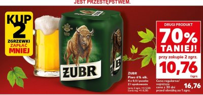 Piwo 6% alk. 4 x 0,5l puszka  promocja w Kaufland