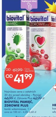 Biovital Pamięć suplement diety toniki witaminowe promocja w Super-Pharm