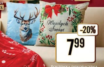 Poszewka dekoracyjna różne wzory i kolory promocja w Dino