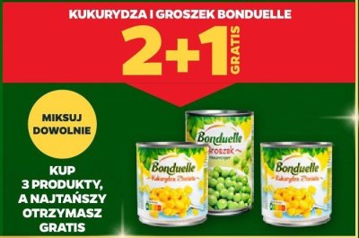 Kukurydza i groszek Bonduelle 2+1 GRATIS promocja w Netto