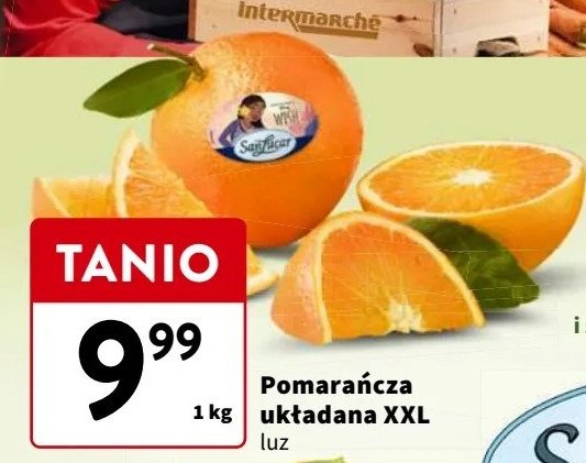 Pomarańcze Sanlucar promocja w Intermarche