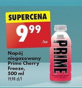 Napój cherry freeze Prime hydration promocja