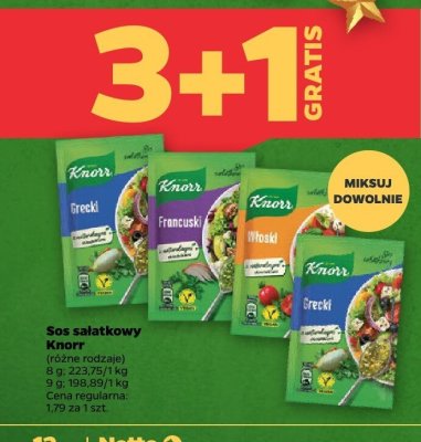 Sos sałatkowy, różne rodzaje 3+1 GRATIS promocja w Netto