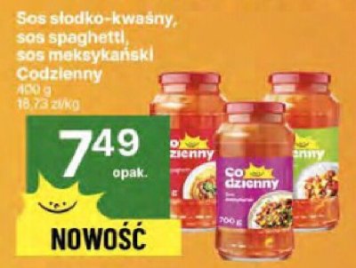 Sos spaghetti Codzienny promocja w Delikatesy Centrum
