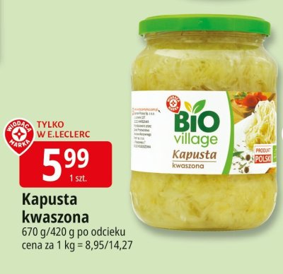 Kapusta kwaszona promocja w Leclerc