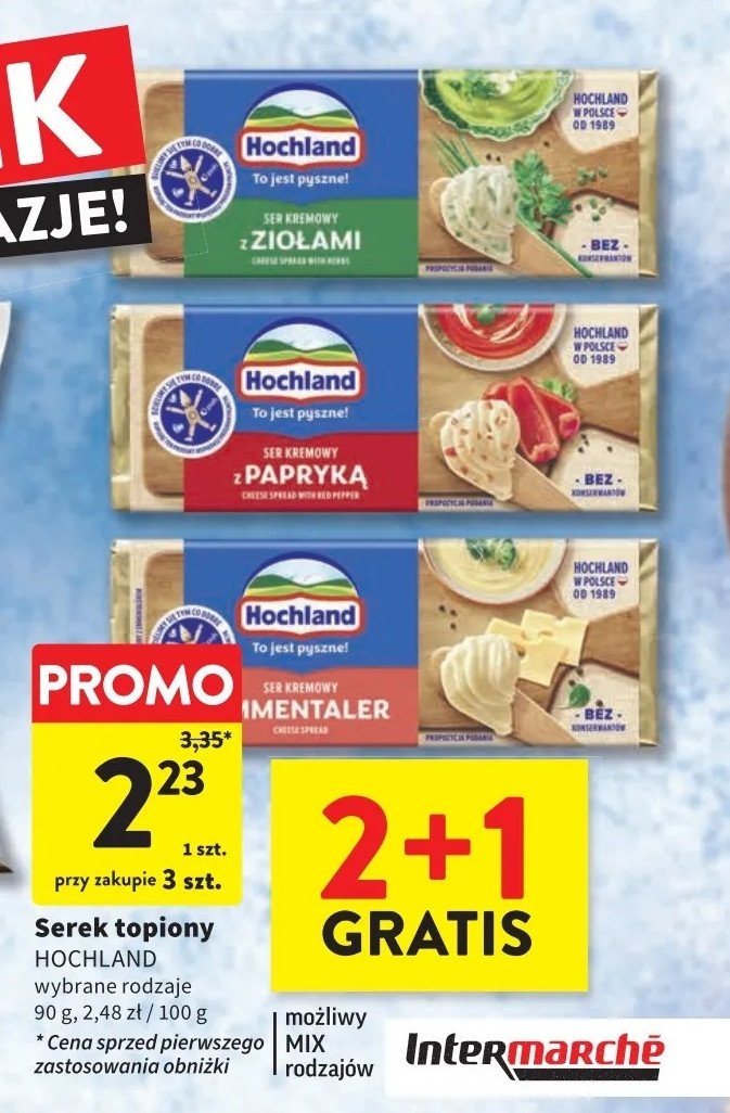 Ser kremowy emmentaler Hochland promocja