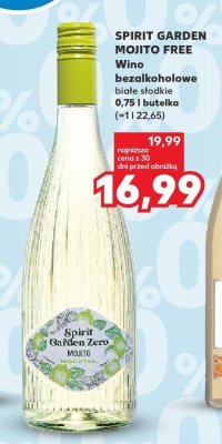 Wino bezalkoholowe białe słodkie 0,75l Mojito Free promocja w Kaufland