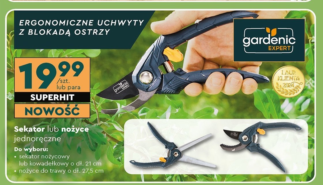 Sekator nożycowy 21 cm GARDEN EXPERT promocja w Biedronka