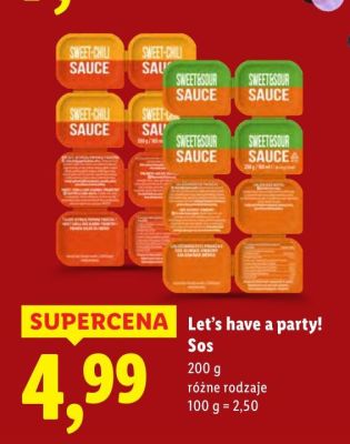 Sos Let's have a party! promocja w Lidl