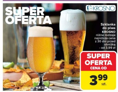 Szklanka do piwa Krosno s.a. promocja