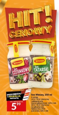 Sos Winiary czosnkowy lub tatarski, 250 ml promocja w Twój Market