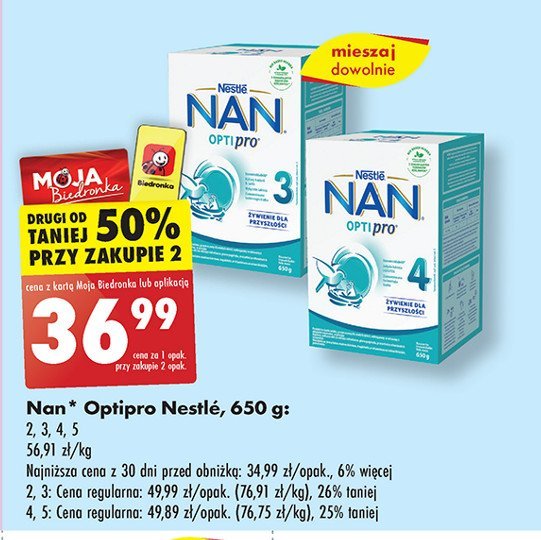 Mleko 5 Nestle nan optipro promocja