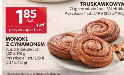 Monokl z cynamonem promocja w Stokrotka