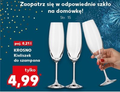 Kieliszek do szampana Krosno promocja w Kaufland
