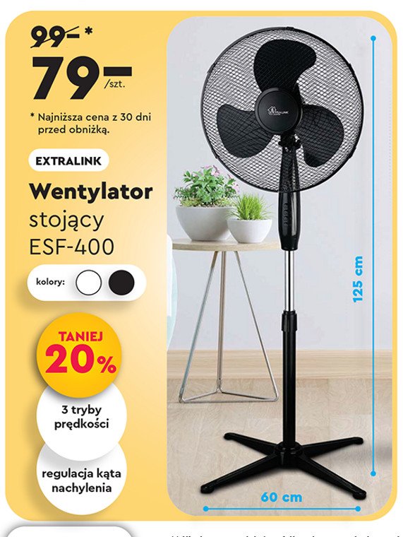 Wentylator stojący esf-400 Extralink promocja