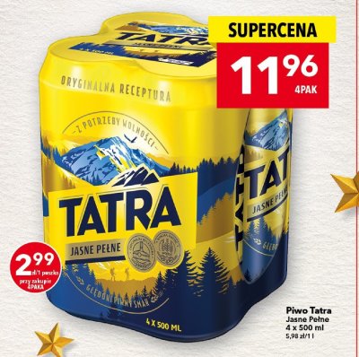 Piwo Tatra Jasne Pełne promocja w LEWIATAN