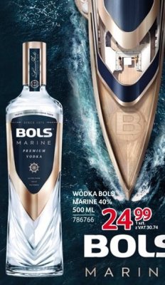 Wódka Bols Marine 40% 500 ML promocja w Selgros