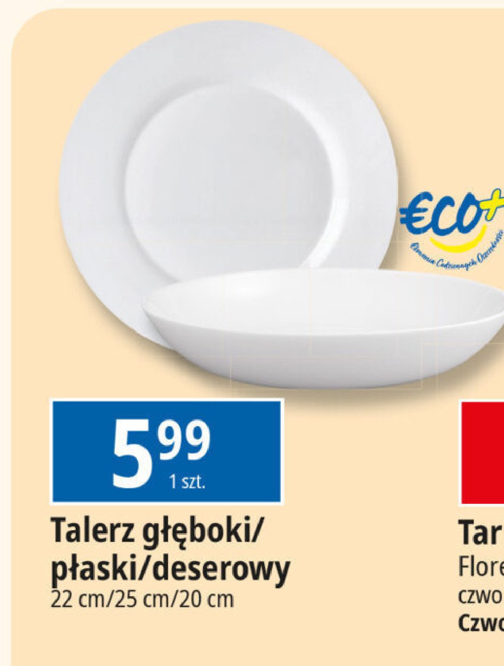 Talerz płaski 25 cm Eco+ promocja