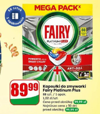 Kapsułki do zmywarki Platinum Plus 88 szt. promocja w Dino