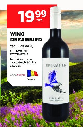 Wino DREAMBIRD PINOT NOIR promocja