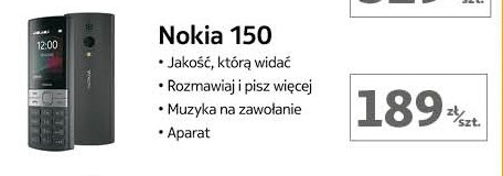 Telefon komórkowy 150 dual sim czarny Nokia promocja