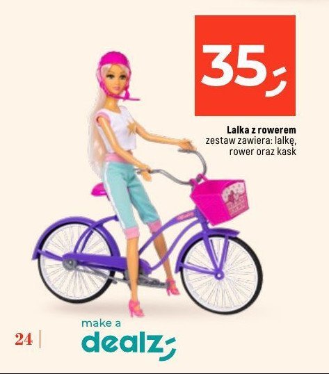 Lalka na rowerze promocja w Dealz