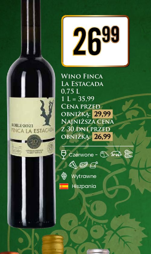 Wino wytrawne FINCA LA ESTACADA promocja
