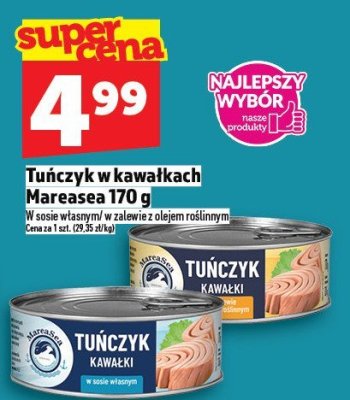 Tuńczyk w kawałkach Mareas 170g promocja w TOPAZ