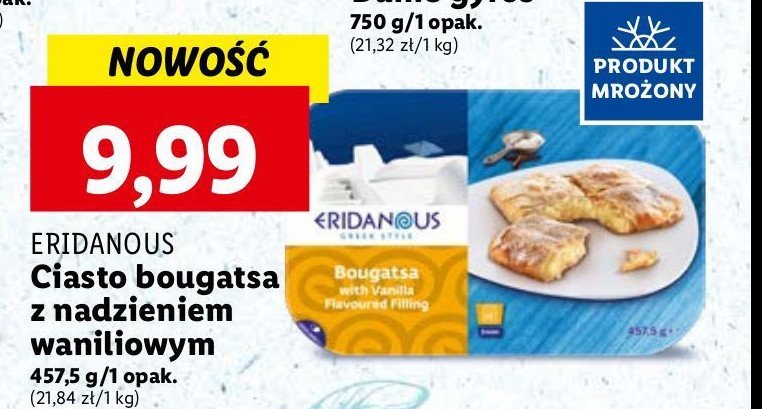 Ciasto bougatsa z nadzieniem waniliowym Eridanous promocja