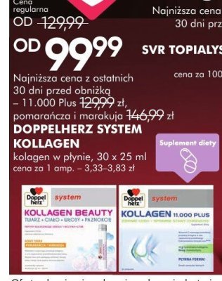 Kolagen w płynie DOPPELHERZ SYSTEM KOLLAGEN promocja w Super-Pharm