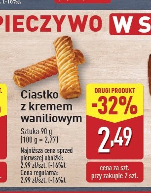 Ciastko z nadzieniem waniliowym promocja