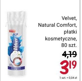 Płatki kosmetyczne natural comfort Velvet promocja