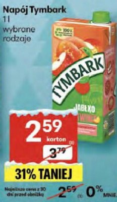 Napój Tymbark wybrane rodzaje promocja w Delikatesy Centrum