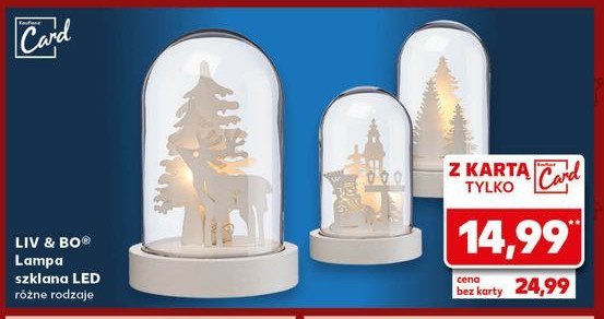 Lampa szklana led Liv & bo promocja w Kaufland