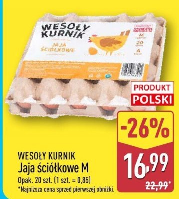 Jaja ściółkowe M 20 szt. promocja w Aldi