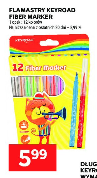 Flamastry fiber marker Keyroad promocja