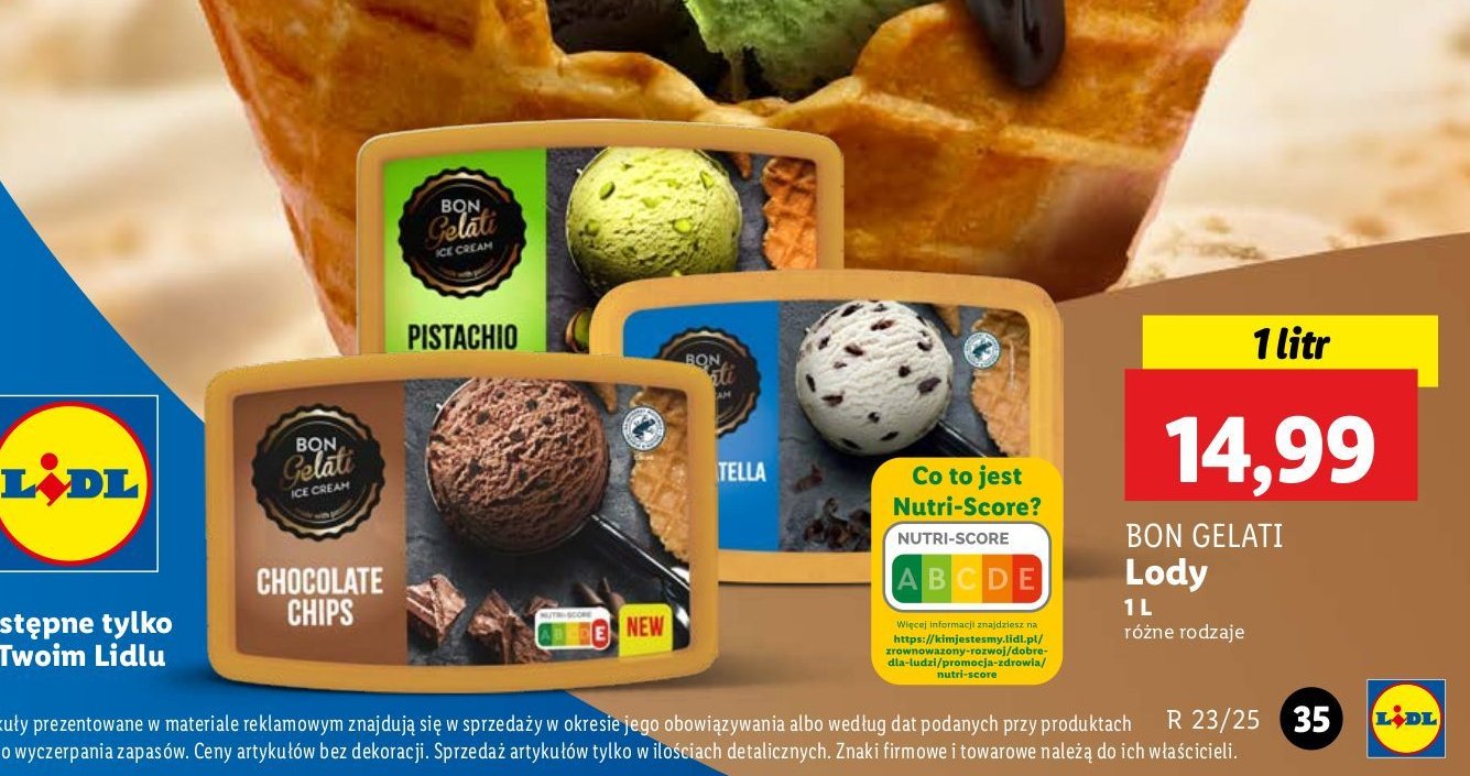 Lody pistacjowe BON GELATI promocja w Lidl