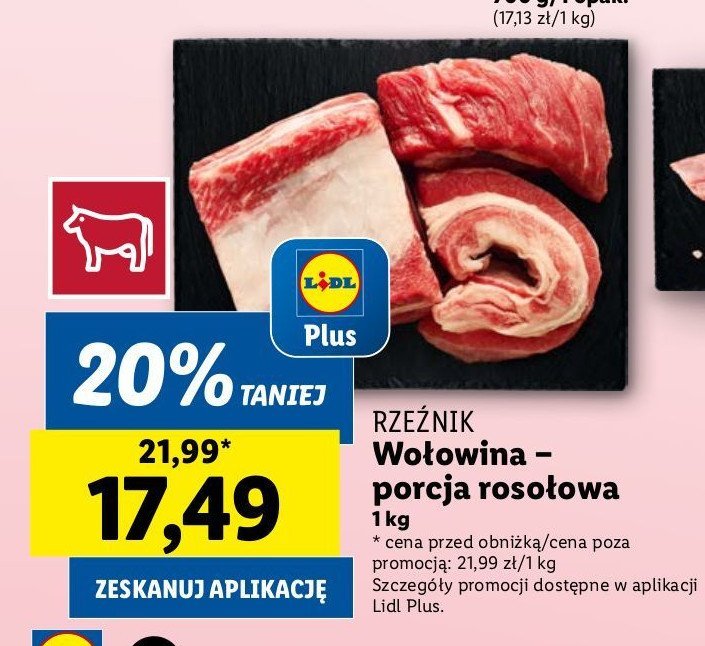 Wołowina - porcja rosołowa Rzeźnik codzienna dostawa promocja