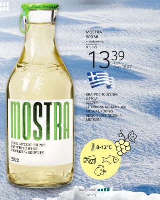 Wino białe Mostra 500ml promocja w Selgros