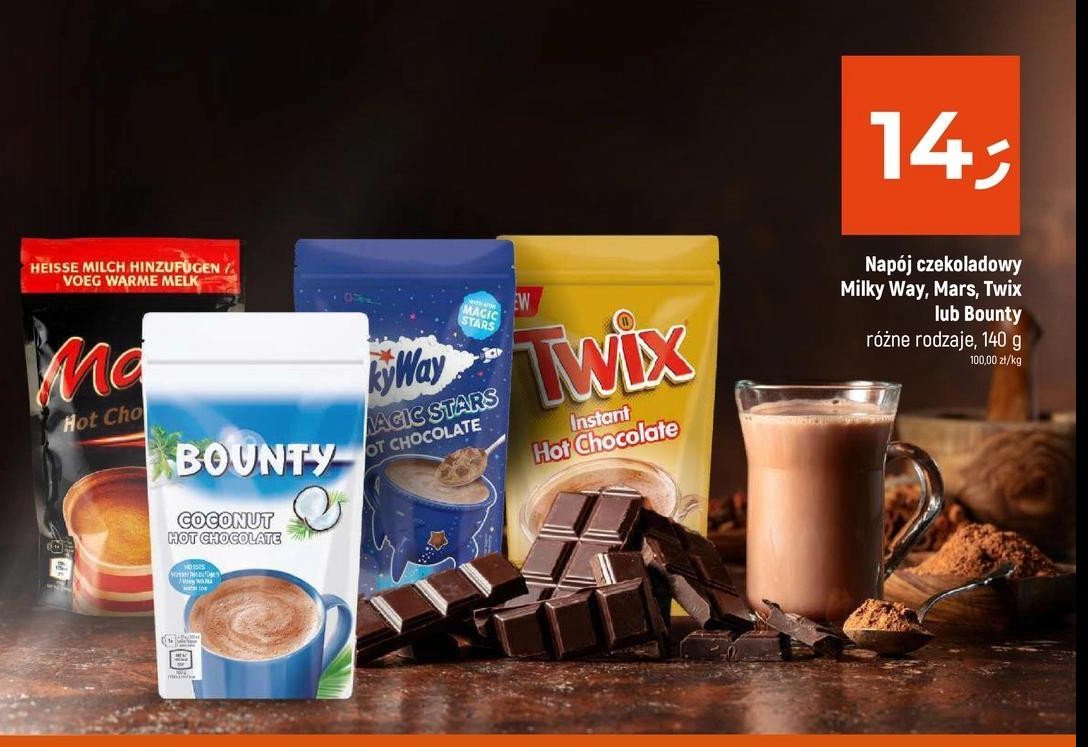 Napój czekoladowy w proszku Milky way promocja