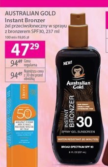 Żel w sprayu z bronzerem spf 30 AUSTRALIAN GOLD promocja