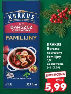 Barszcz czerwony familijny Krakus promocja w Kaufland
