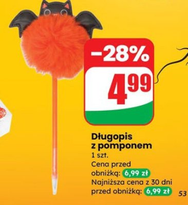 Długopis z pomponem promocja w Dino