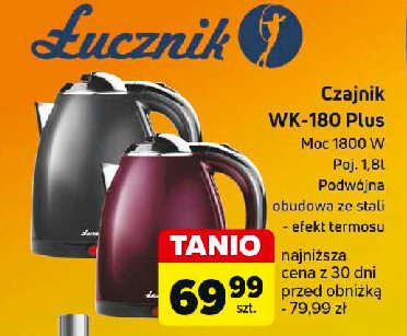 Czajnik wk-180 plus czarny Łucznik promocja